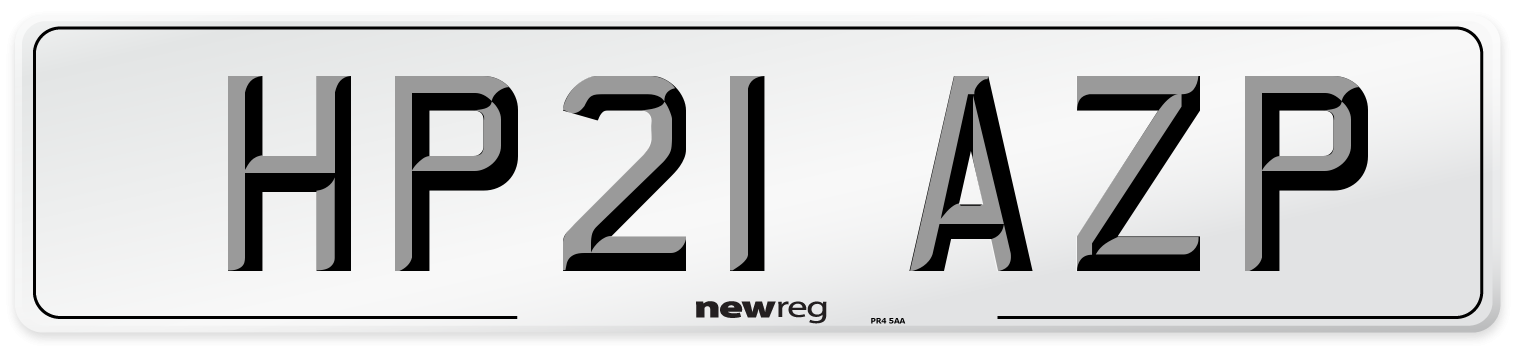 HP21 AZP Number Plate from New Reg